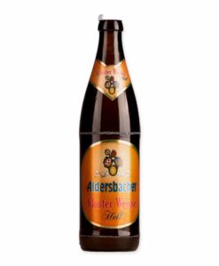 Proef de echte Duitse Weizenbier-ervaring met Aldersbacher Kloster Weisse Hell. Ideaal voor liefhebbers van rijk