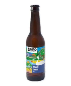 Geniet van Bird Brewery Zwaan Zinnig, een speciaalbier met een unieke blend van moutzoetheid en frisse hopbitterheid met een citrusachtige afwerking.