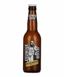 Proef de unieke Gladjanus White IPA van De Eeuwige Jeugd, perfect voor elke gelegenheid met z'n lichte, frisse smaak met hints van citrus en bloemen. Ideaal voor liefhebbers van unieke Nederlandse brouwkunst.