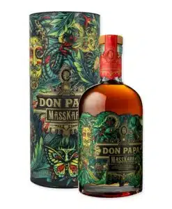 Ontdek Don Papa Masskara, een premium rum met diepe, rijke smaken van vanille en specerijen, perfect voor een cocktail of puur genot.