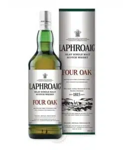 Geniet van Laphroaig Four Oak, een distillaat vol karakter uit Islay, rijkelijk gerijpt in een mix van vier verschillende eikenhouten vaten.