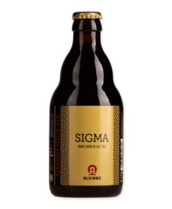 Alvinne Sigma is een donker zuur bier (8%) met zoet-zure balans. Complex