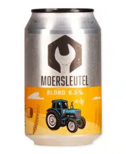 Moersleutel Blond is een fris blond bier met citrus en peper van Motueka hop. Licht kruidig en eigenzinnig karakter.