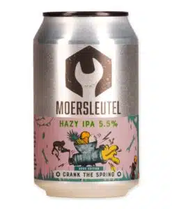 Moersleutel Crank the Spring is een hazy IPA met mango