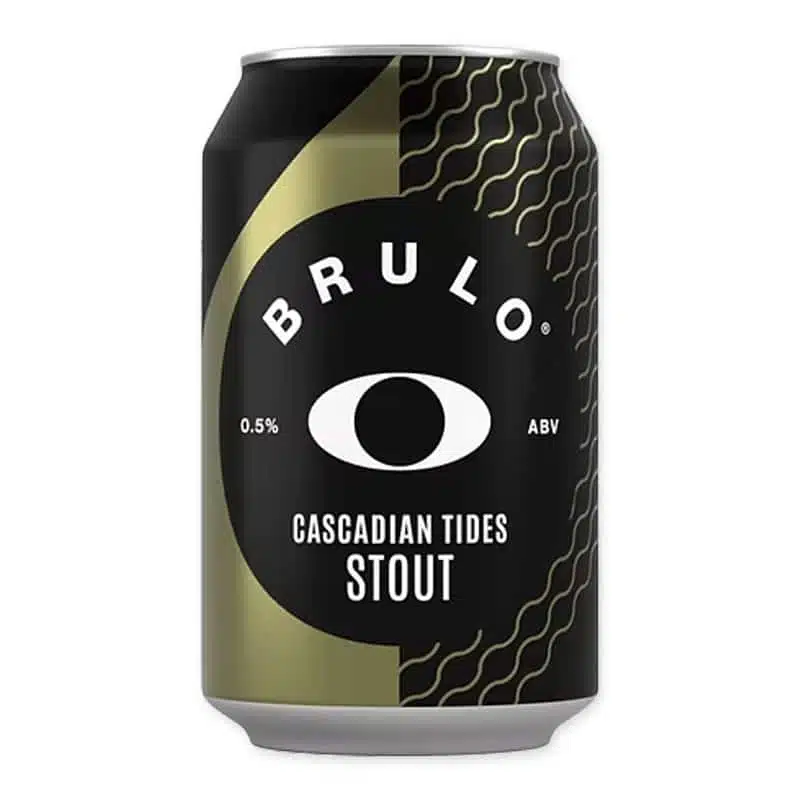 BRULO Cascadian Tides is een alcoholvrije Black IPA (0.5%) met geroosterde mout