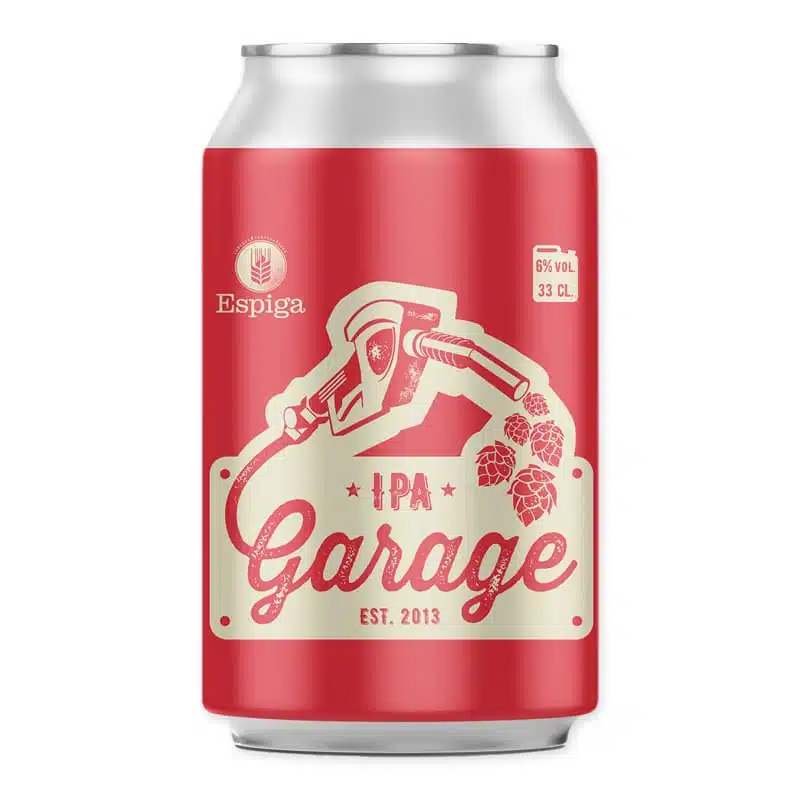Cervesa Espiga Garage IPA (6%) is een glutenvrije Spaanse IPA met citrus- en dennenaroma’s