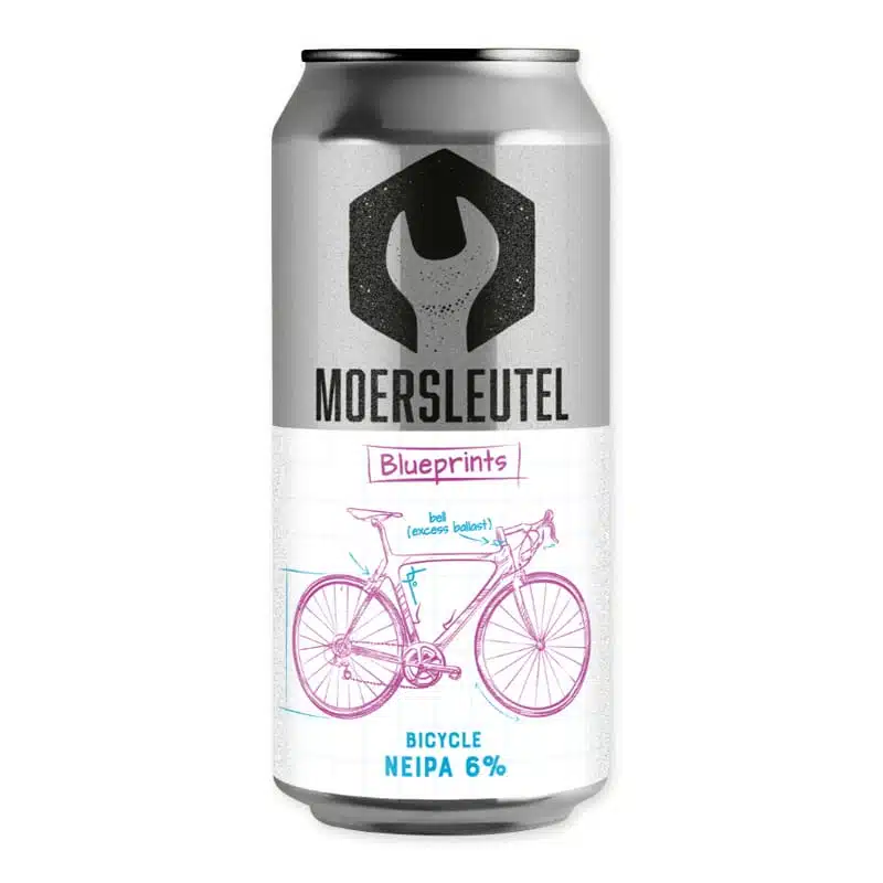 Moersleutel Blueprint Series; Bicycle is een NEIPA van 6% met tonen van mango