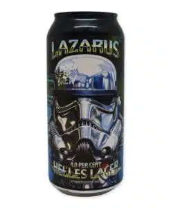 Original Stormtrooper Beer Lazarus is een frisse Helles lager (4%) met subtiele mouttonen