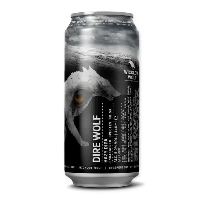 Wicklow Wolf Dire Wolf is een Hazy Double IPA (8.2%) met tropisch fruit